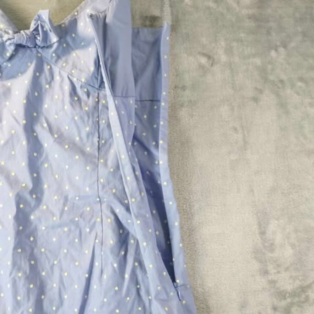 Ann Taylor Light Blue Polka Dot Mini Dress - Picture 7 of 10